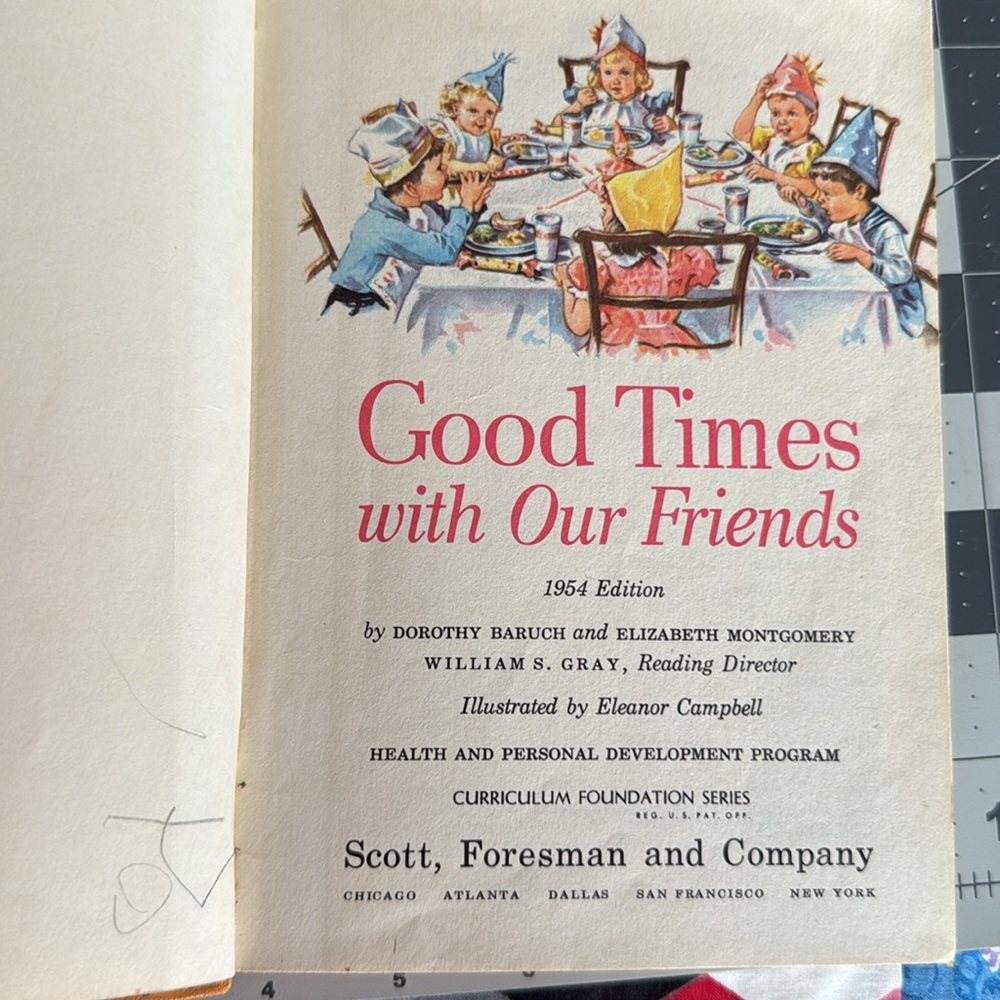 1954 “Good Times with Our Friends” Scott Foresman Reader – Vintage School Book